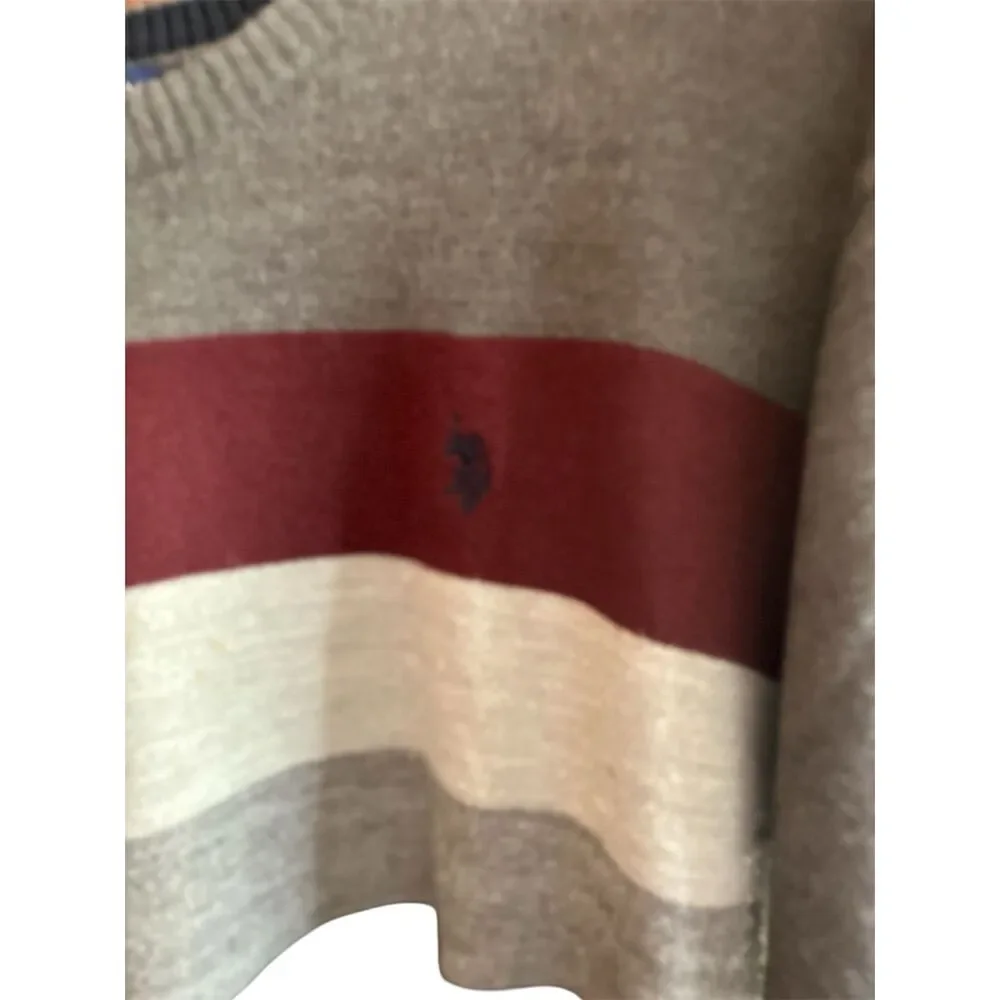 U.S. Polo Assn. Men's‎ XXL Striped Crew Neck Sweater Multicolor Pullover